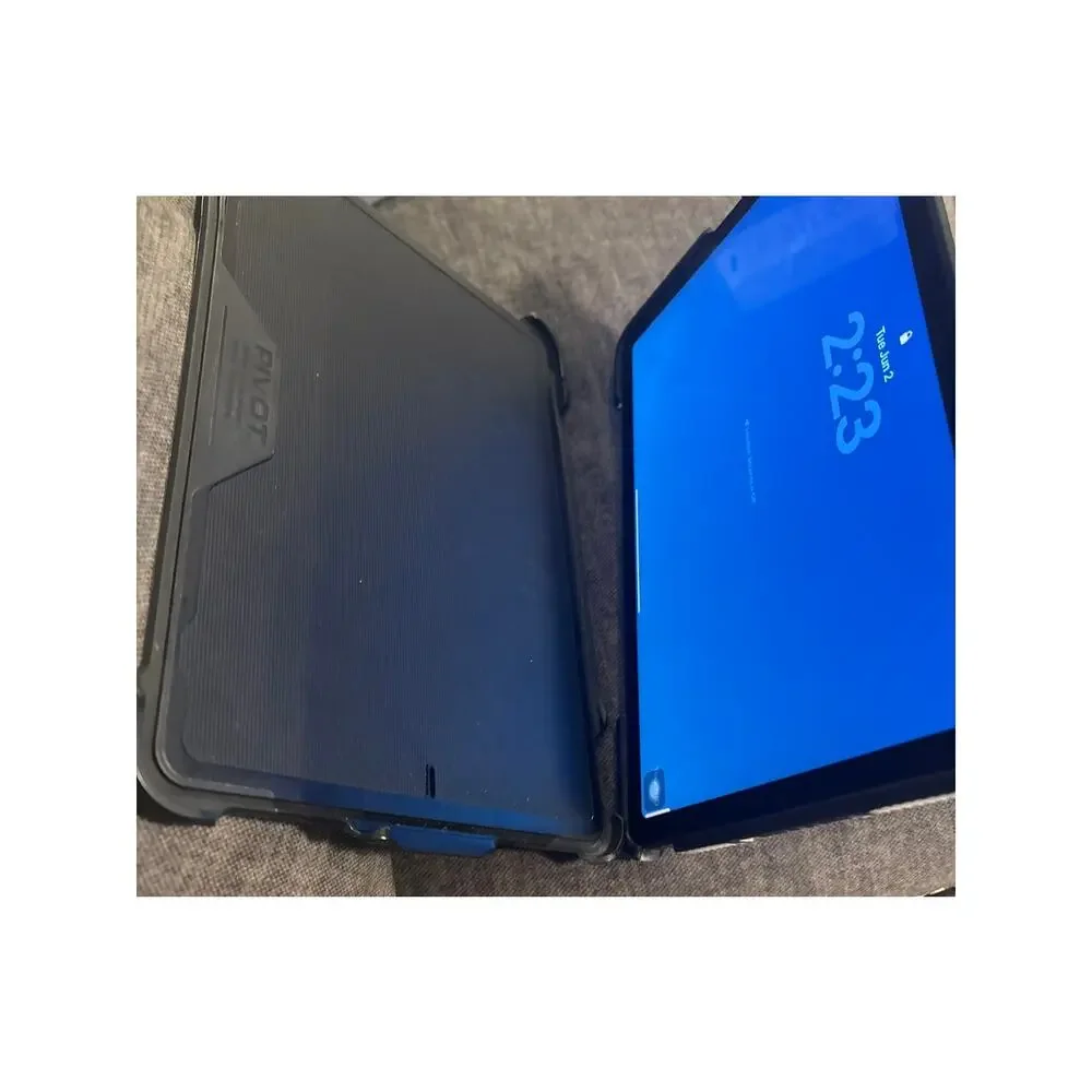 PIVOT by FlyBoys Black and Clear iPad Case w/ Red clip